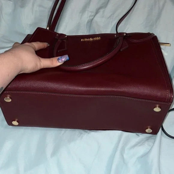 Michael Kors Dark Red Leather Satchel - Picture 6 of 6